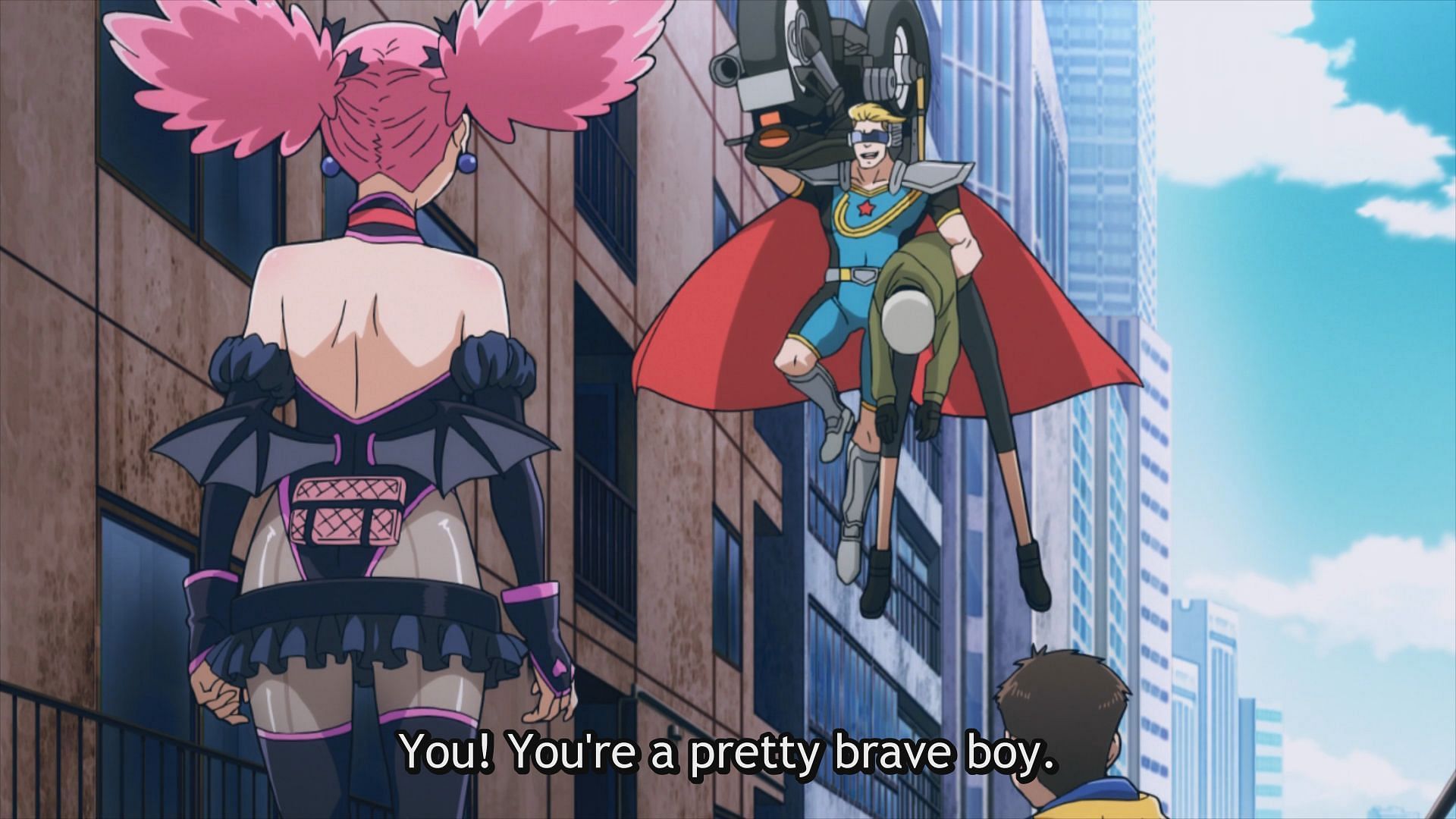 Captain Celebrity debuts in My Hero Academia: Vigilantes episode 8 (Image via Bones Film)